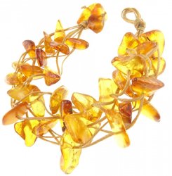 Multi-row amber bracelet